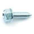 Midwest Fastener Sheet Metal Screw, M6 x 20 mm, Zinc Plated Steel Hex Head Slotted Drive, 10 PK 31445